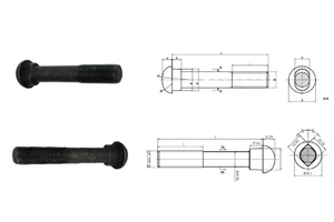 Button head oval neck track bolt